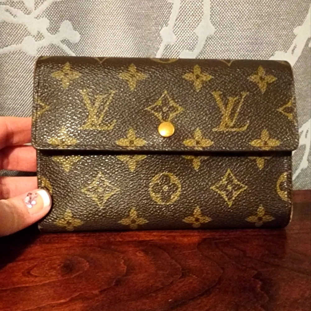 Louis Vuitton Monogram Canvas Brown and Gold Wallet